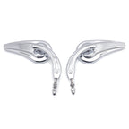 Flame Side Mirrors for Harley (1984–2014) Chrome