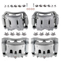 Set of 4 Rear Front Brake Calipers with Bracket for Ford F-250 F-350 (2008–2012)