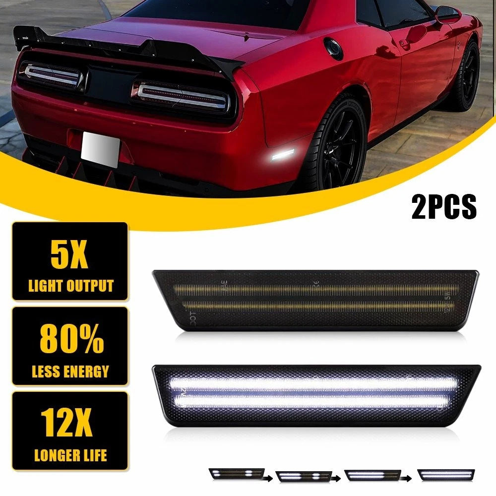 LED Rear Bumper Side Marker Lamp Smoked for Dodge Charger/Challenger (2011–2014)