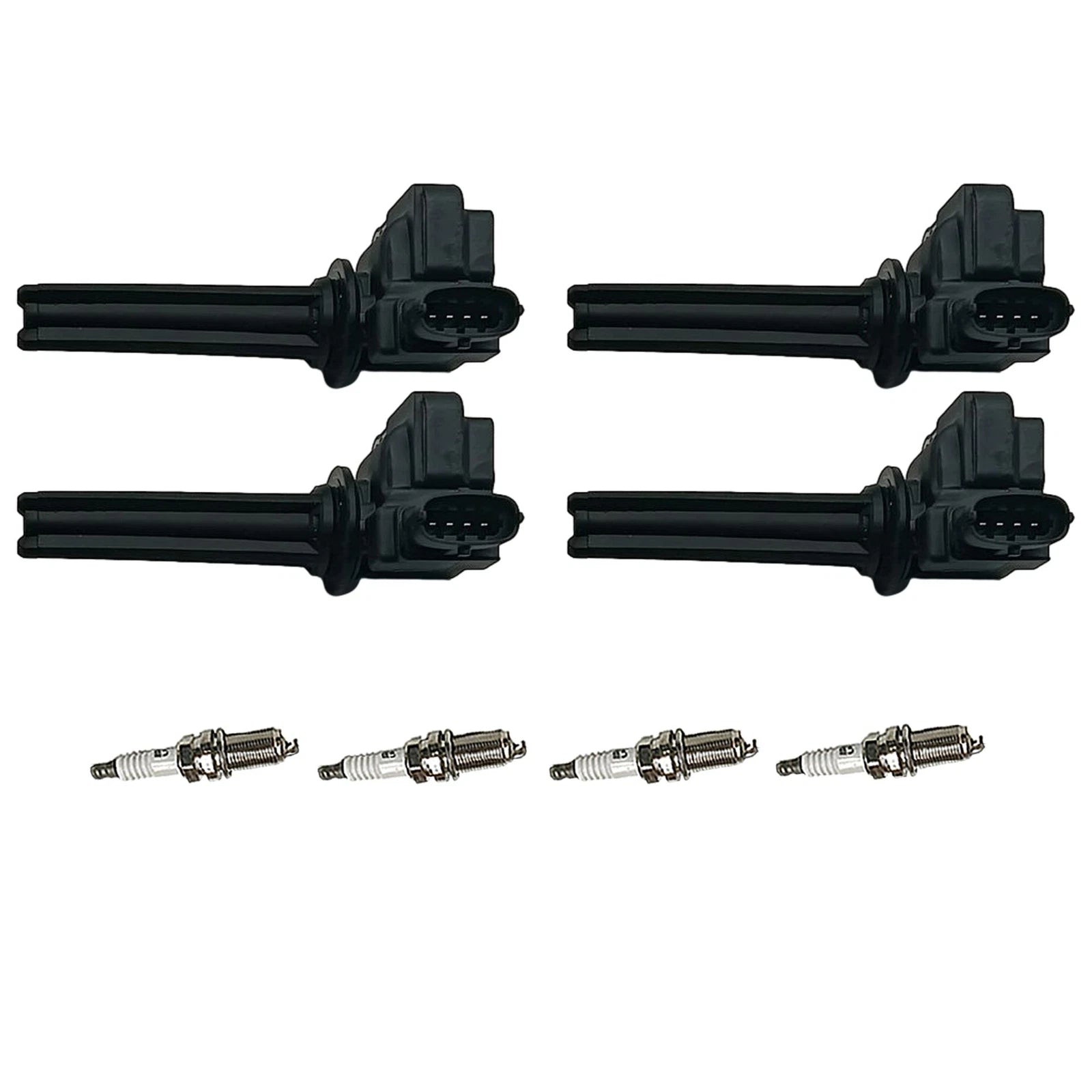Set of 4 Ignition Coils & Iridium Spark Plugs for Saab 9-3 (2004–2011)