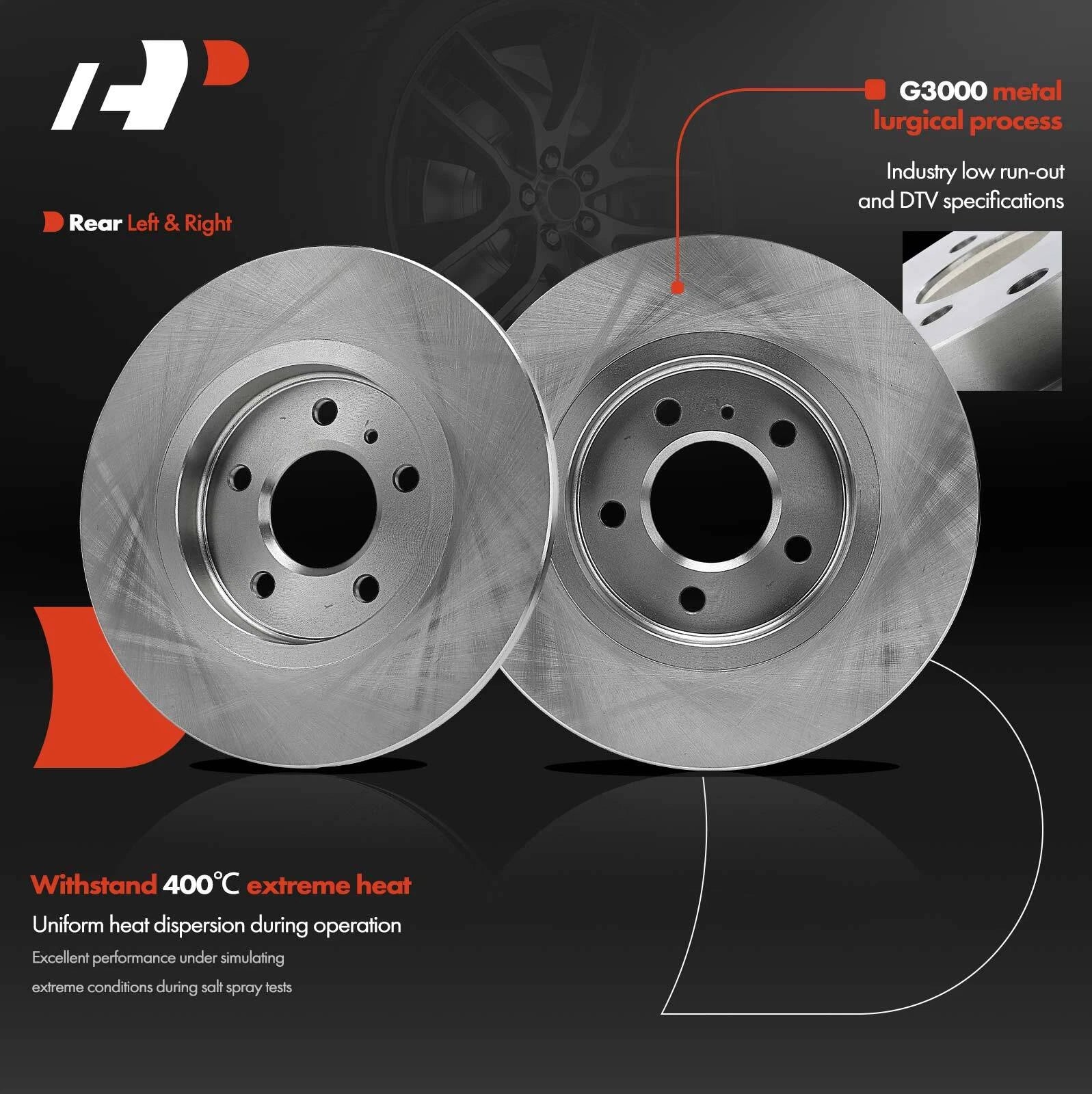 Rear Disc Brake Rotors for Buick Terraza Chevy Uplander Pontiac (2005–2005)