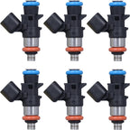 Set of 6 Fuel Injectors for Chrysler Dodge Ram Jeep 3.6L (2011–2021) 5184085AC 0280158233