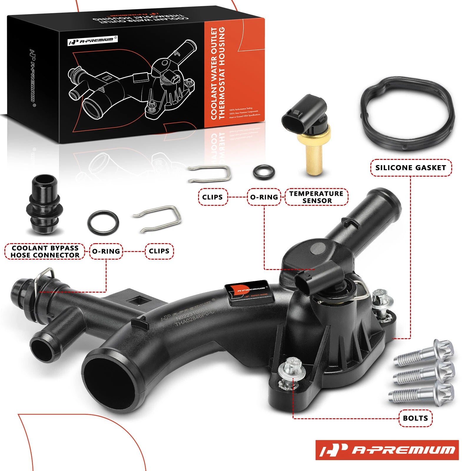 Engine Coolant Thermostat Housing for Chevy Cruze Sonic Trax (2011–2021)