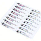 8 Pcs Flye Foils Fishing Lure with Silverside Fish Skin Effect for Ice Fishing