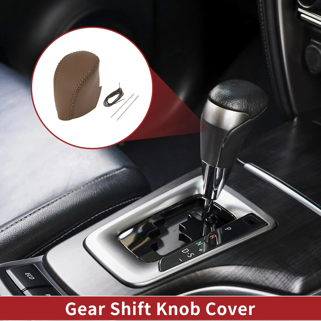 Gear Shift Knob Cover for Honda HR-V (2023–2024) Brown Faux Leather