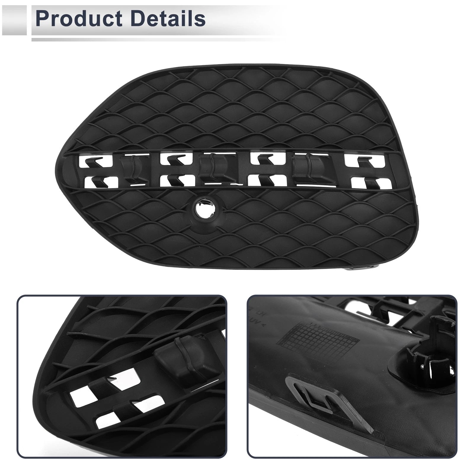 1 Pc Fog Light Grill for Mercedes-Benz (No. 2928850522) (Black)