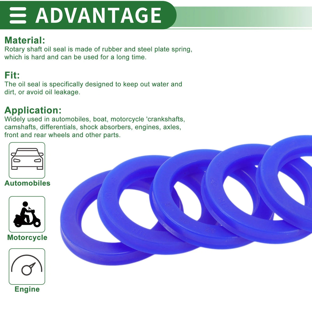 Set of 5 Oil Seal Rotary Shaft Seal 32x45x6mm High Pressure for Automotive