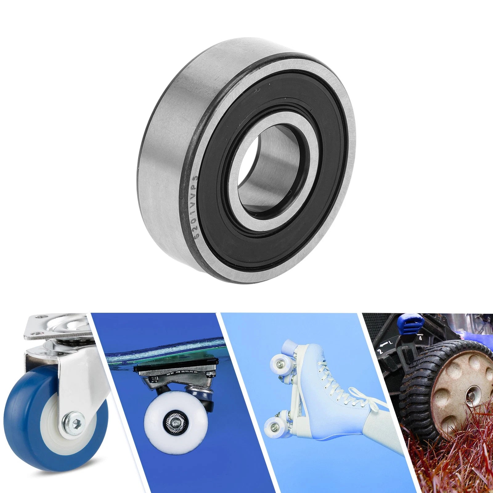 Deep Groove Ball Bearing 6201VV for Scooter Skateboard (12x32x10mm)