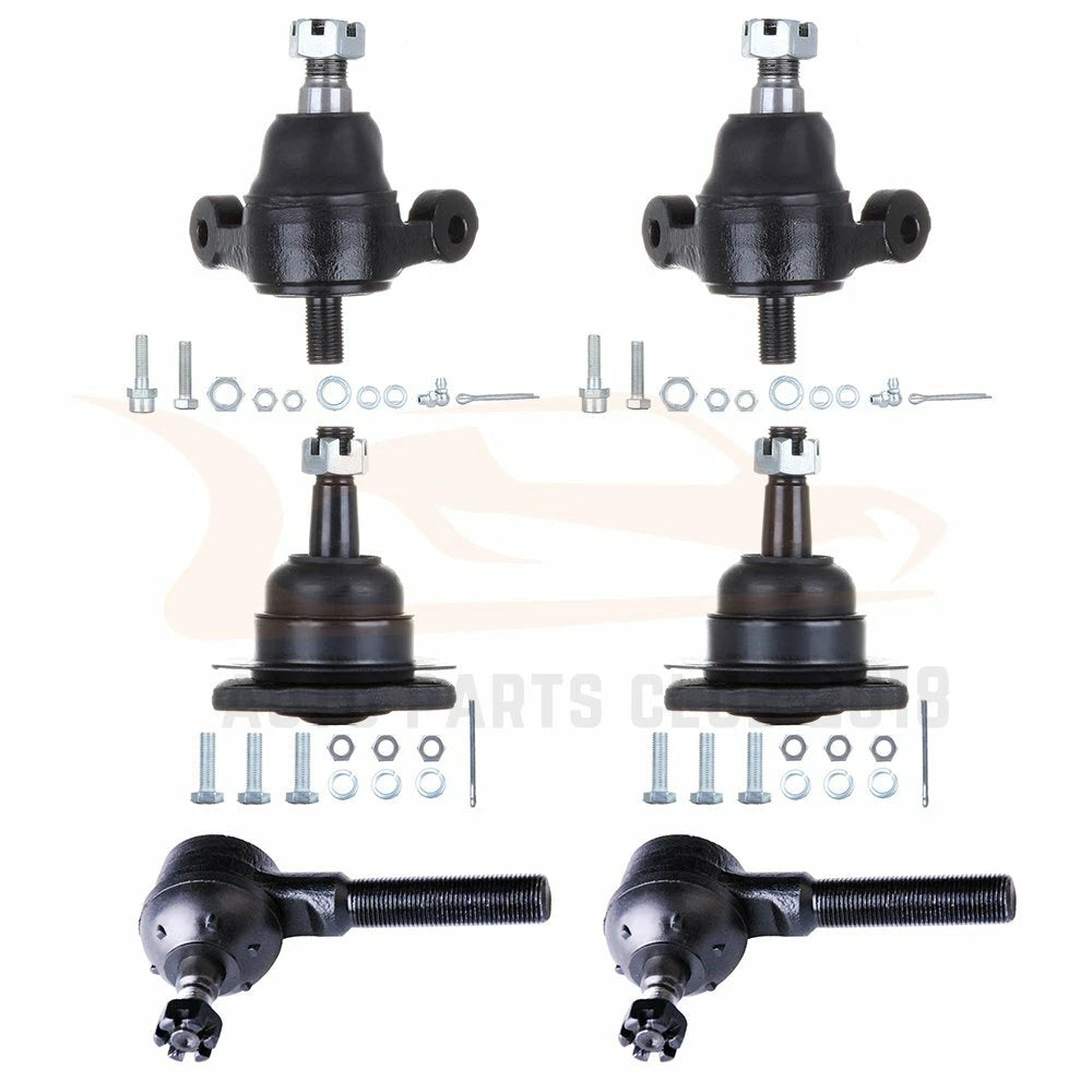 Set of 6 Suspension Kit Tie Rod End Ball Joint for Chevrolet Corvette (1963–1982)