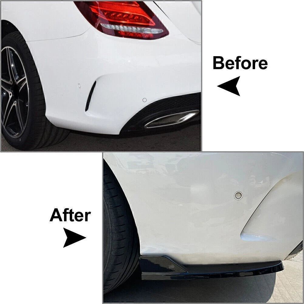 Set of 2 Rear Bumper Canard Splitter Side Vents for Benz C-Class W205 (2015–2021)