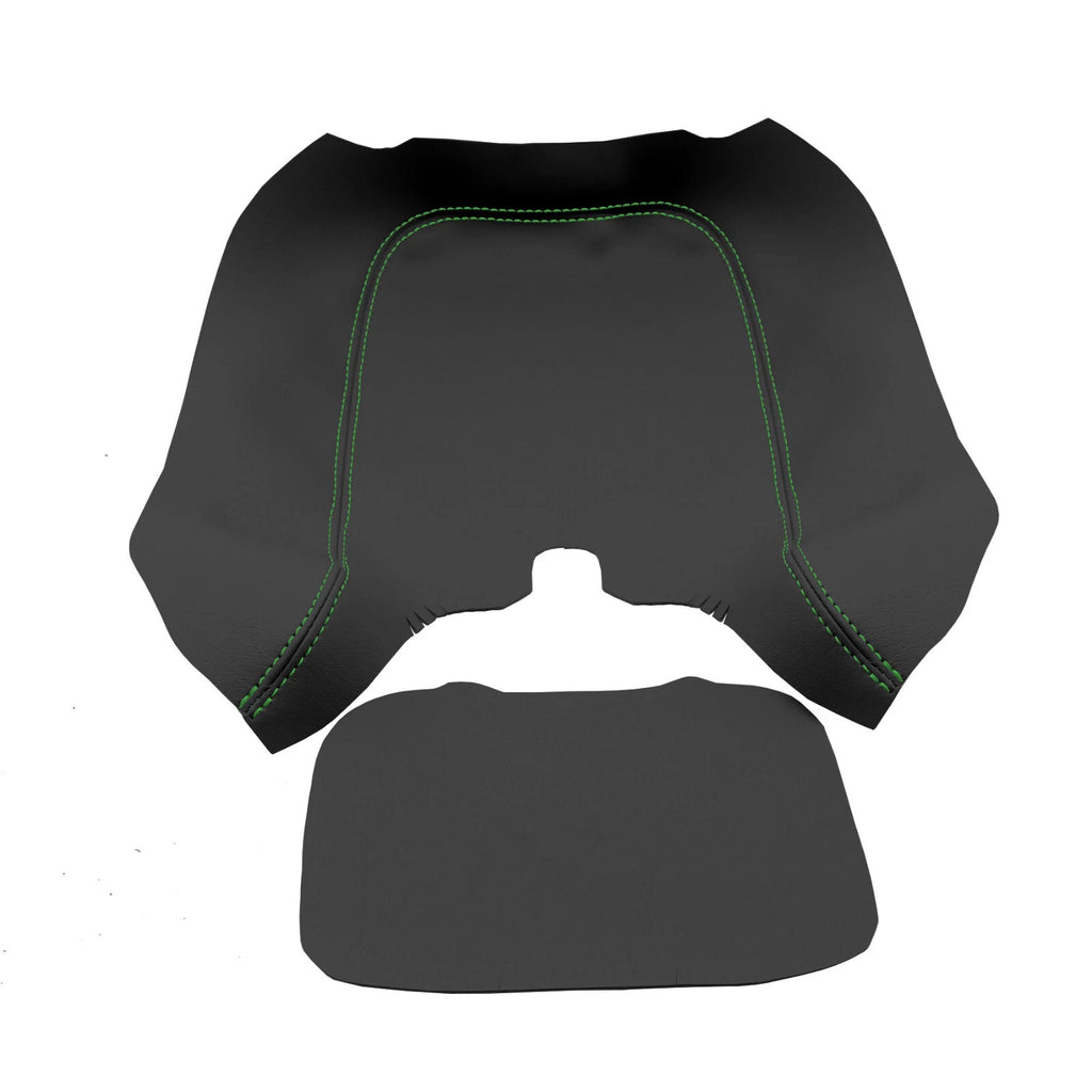 Leather Console Lid Armrest Cover for Jaguar XK XK8 XKR (1997–2006) Green Stitch