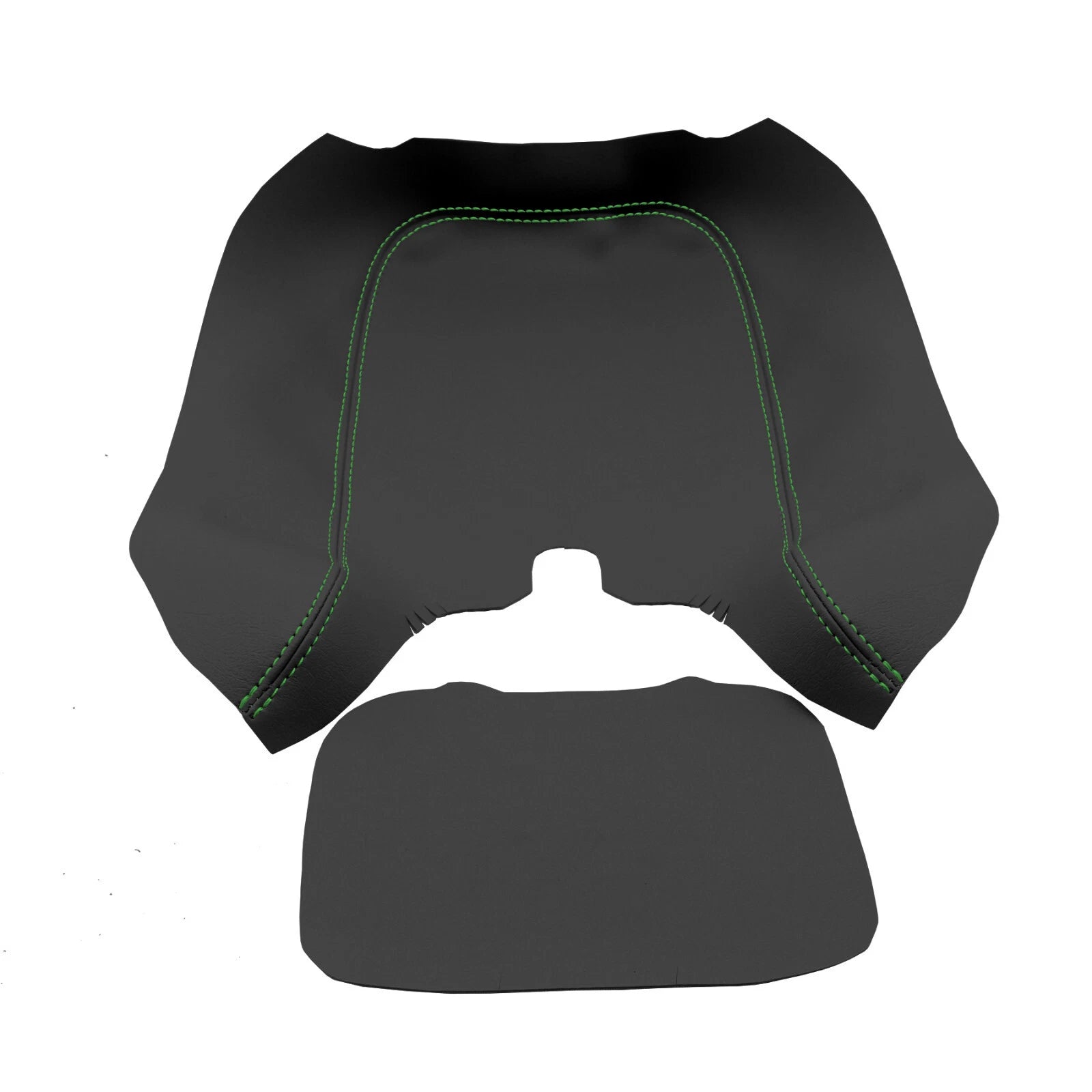 Leather Console Lid Armrest Cover for Jaguar XK XK8 XKR (1997–2006) Green Stitch