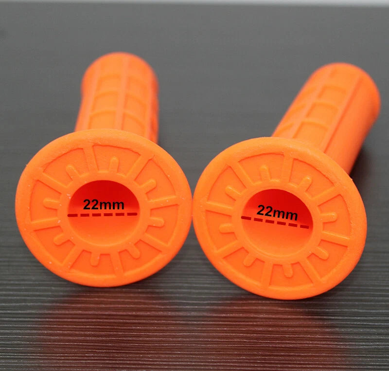 Pair of 22mm Orange Grips for Yamaha Polaris Kawasaki ATV