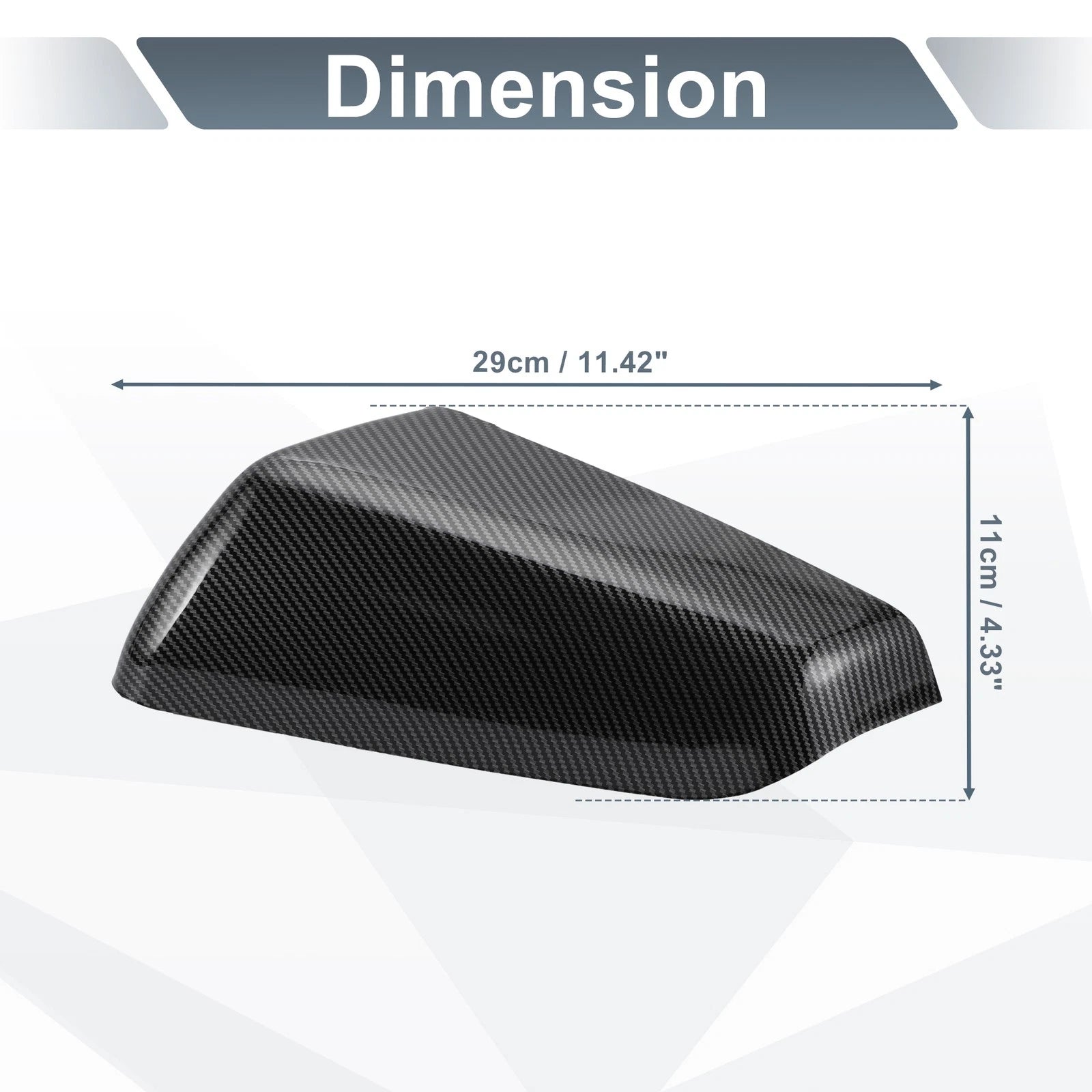 Set of 2 Rearview Mirror Cover Caps Black Carbon Fiber for Chevy Equinox (2010–2017)