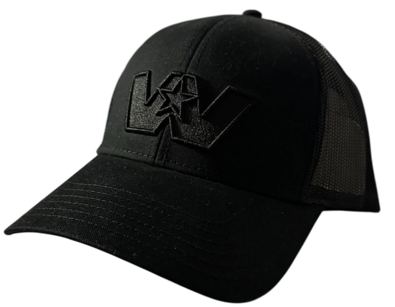 Western Star Truck Hat with Black Logo and Mesh Back
