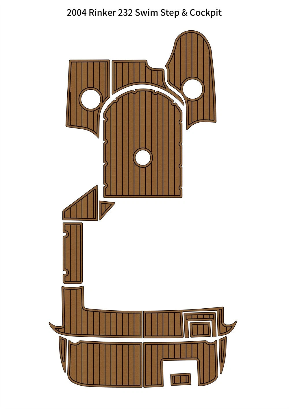 EVA Foam Teak Deck Flooring Mat for Rinker 232 (2004)