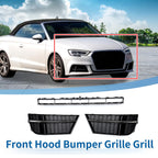 Front Lower Bumper Grille for Audi A3 A3PA (2017–2020) Black Sport Style