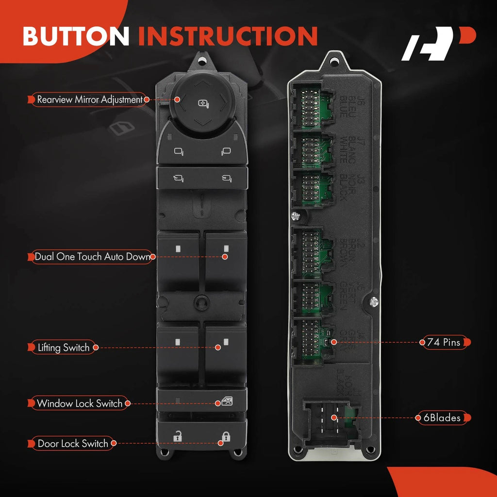 Power Window Control Switch for Chevy Silverado GMC (2007-2013)