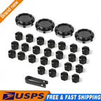 28PCS Wheel Nut Covers for Tesla Cybertruck (2023–2023) - Glossy Black