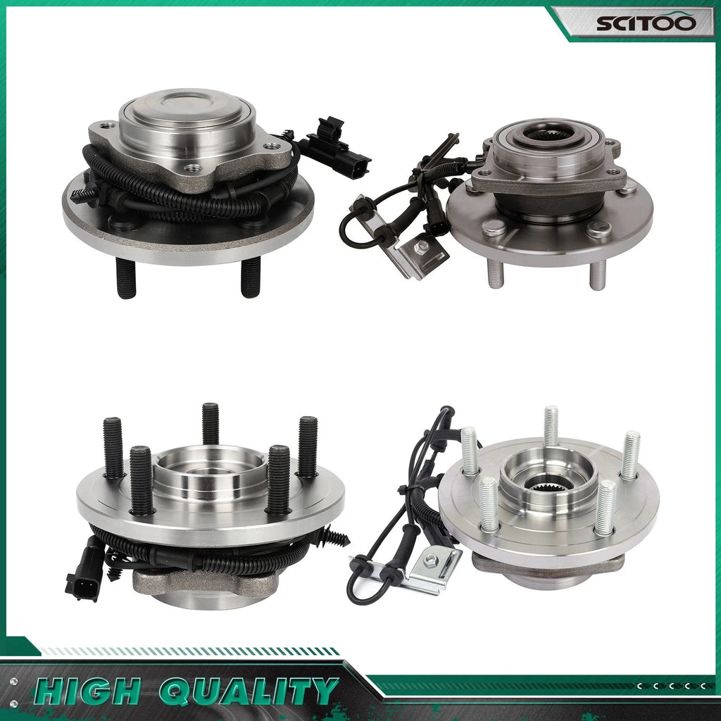 Set of 4 Front Rear Wheel Bearing Hubs for Dodge Grand Caravan (2012–2020)