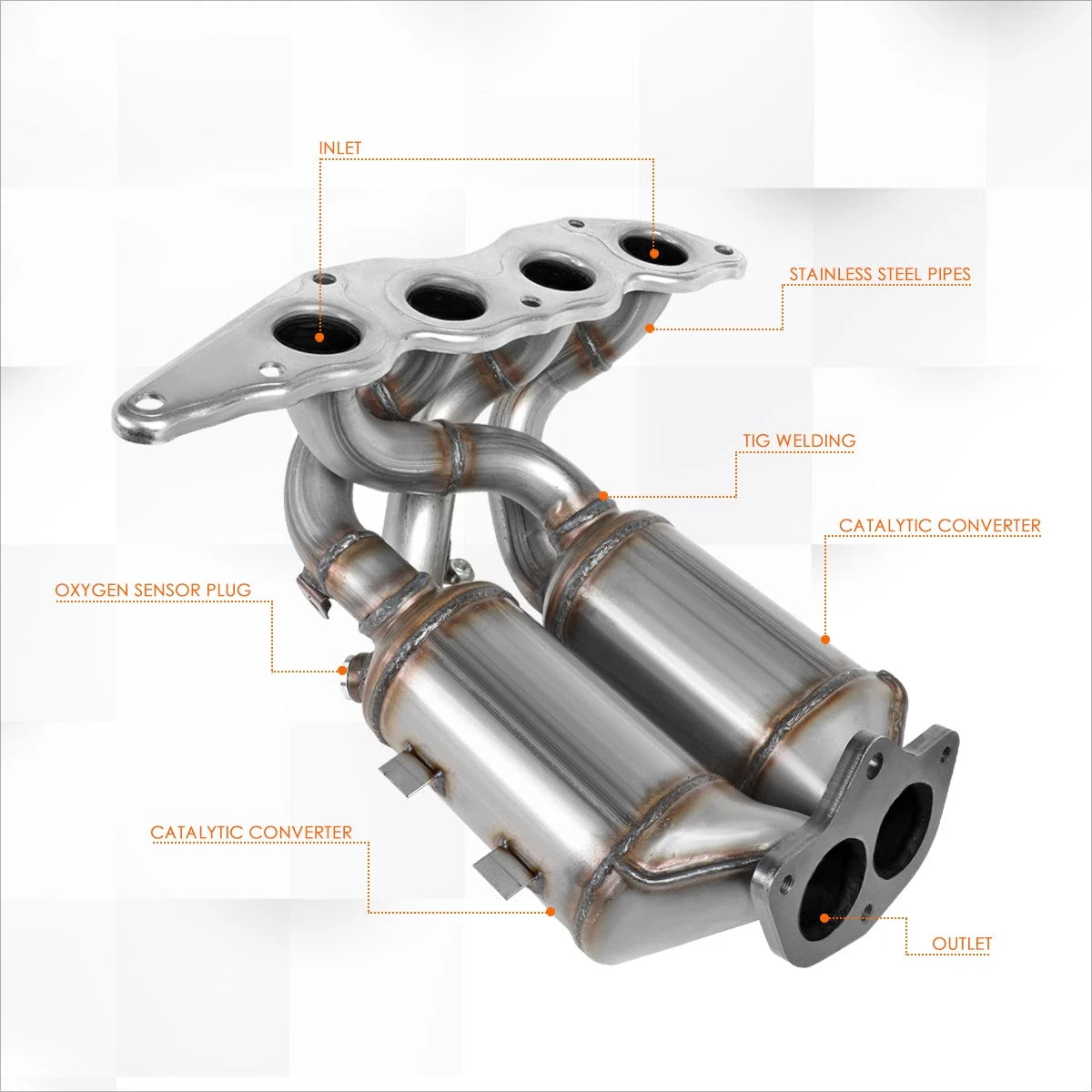 Exhaust Manifold Catalytic Converter for Mitsubishi Eclipse 2006–2012