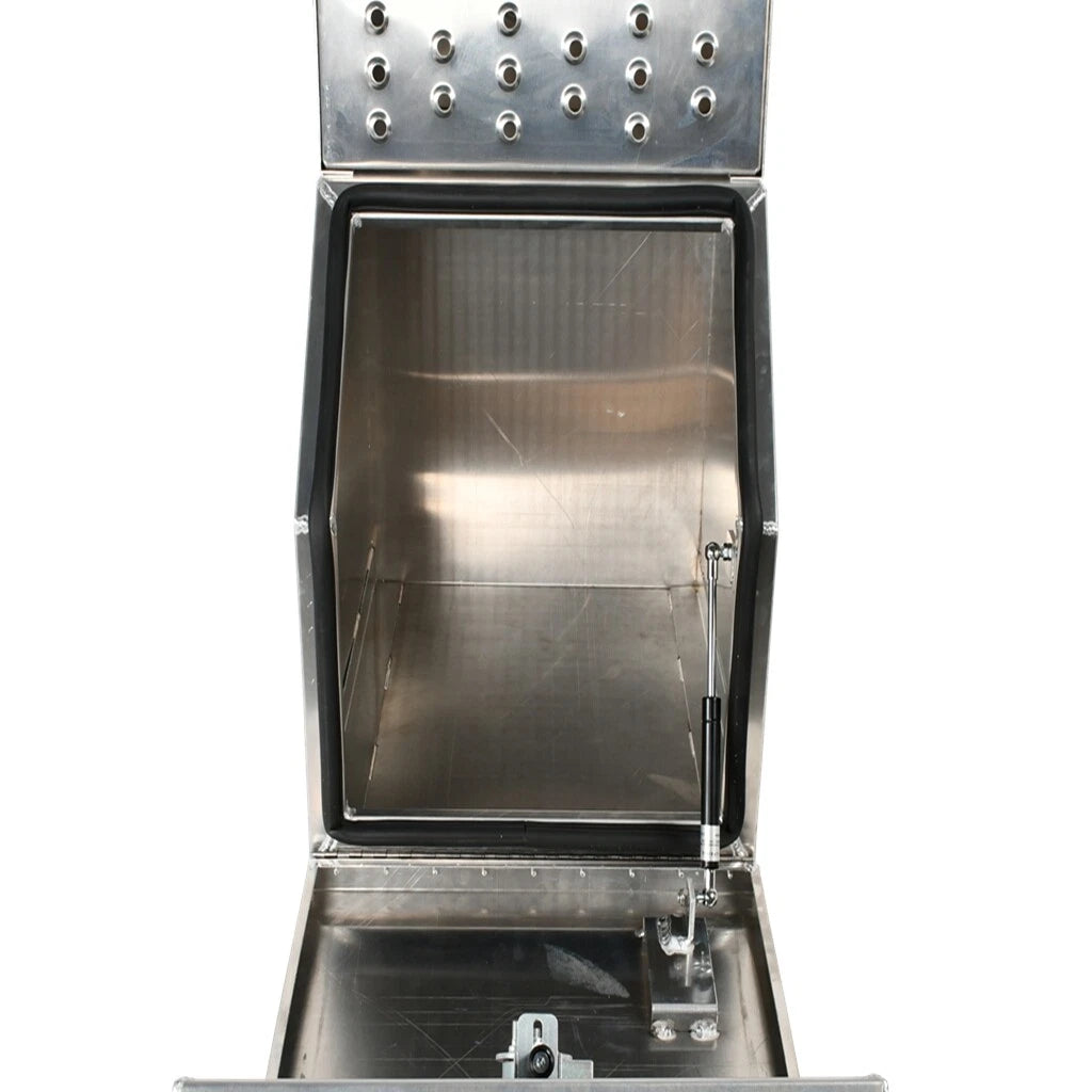 Aluminum Tool Box with Saddle Step for Semi Truck (28"x25"x18")