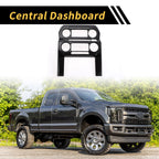 1 Pcs Central Control Panel Cover Trim for Ford F-150 (2015–2020) Carbon Fiber Black