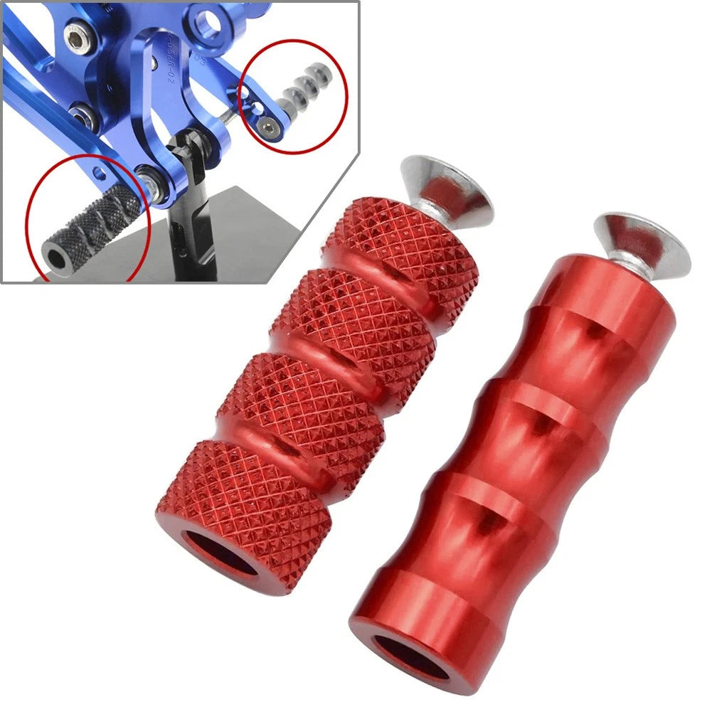 M6 6mm Foot Peg Gear Shift Brake Lever Toe Peg Pedal for Universal Motorcycle