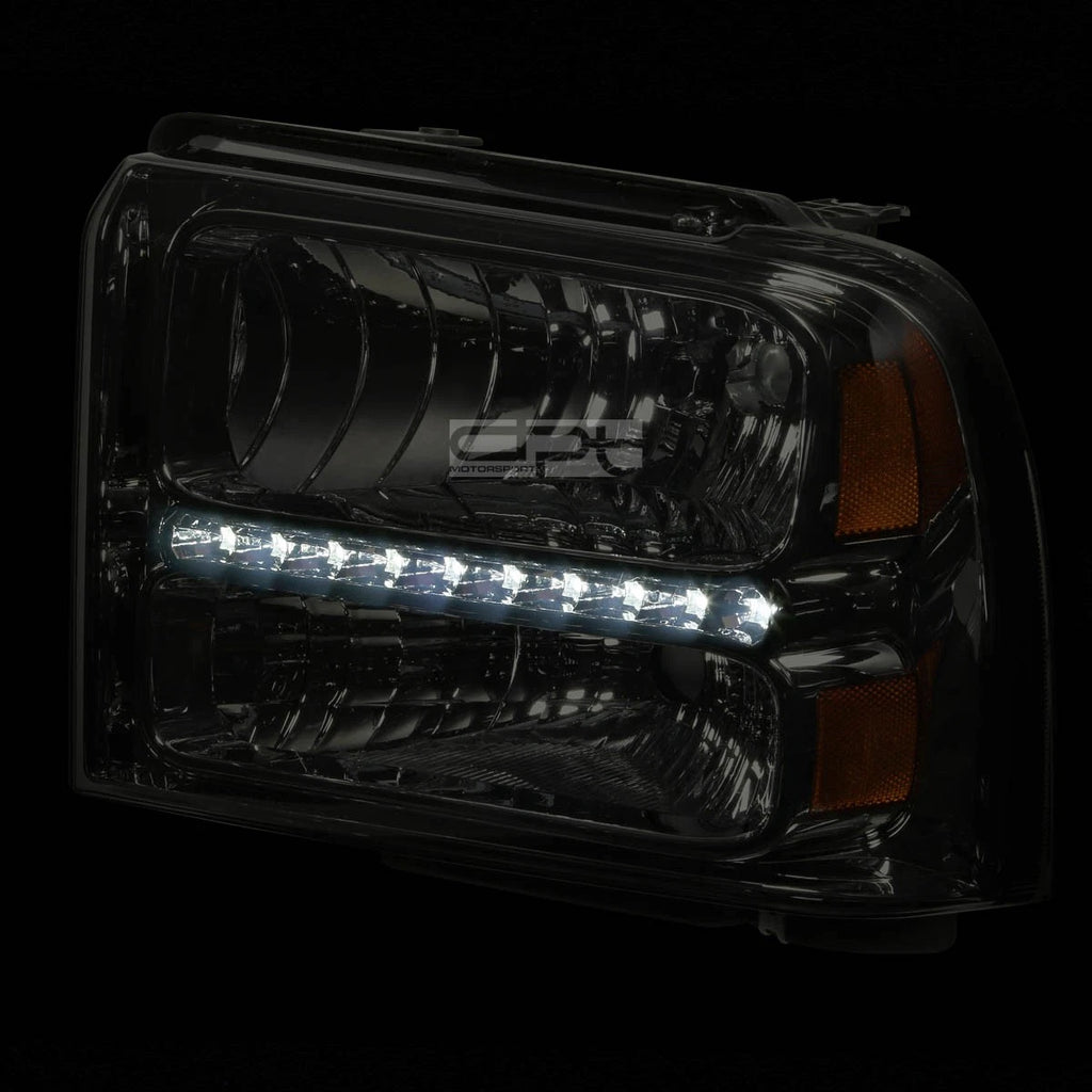 LED DRL for Ford Super Duty (2005–2007) Smoked Housing Amber Side Lamp