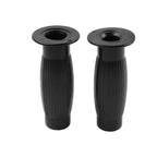 Universal 7/8" 1" Easy-Hold Hand Grips for Vintage Motorcycle Handlebars Black