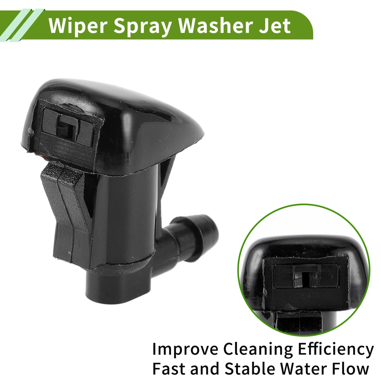Set of 1 Windshield Washer Nozzle w/ Hose Connector for GMC (No.15247800)
