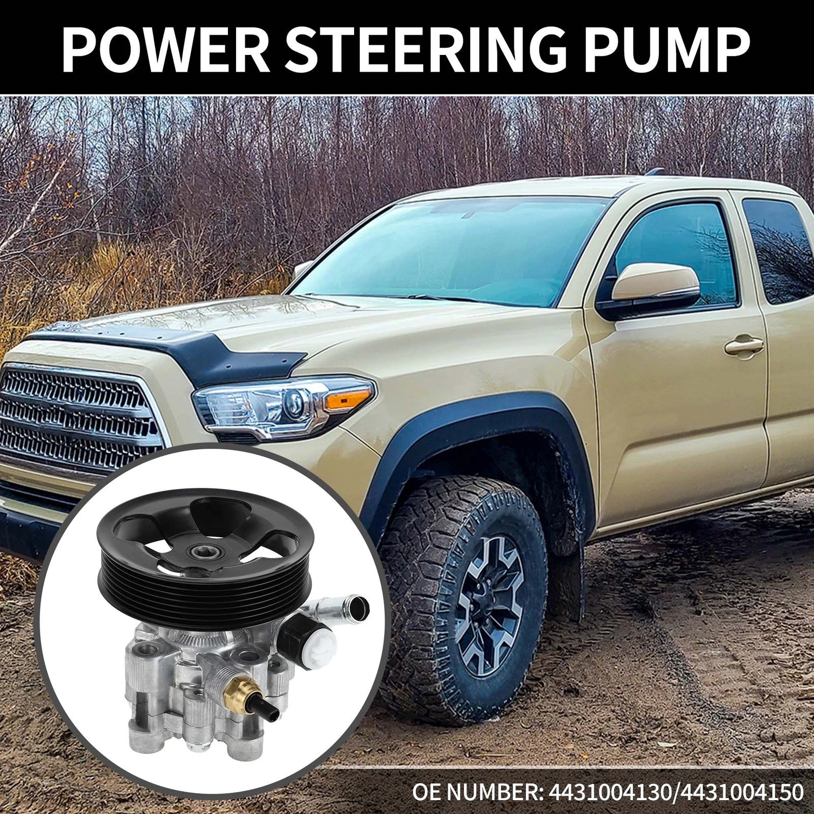 Power Steering Pump with Pulley 4431048070 for Toyota Tacoma 4.0L (2005–2015)