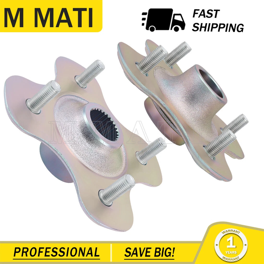 Set of 2 Rear Wheel Hubs for Yamaha YFM400A YFM400F Kodiak 400 (2003–2004)