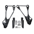 Black Rear Passenger Footpegs Footrest Bracket for Kawasaki Ninja ZX6R (2005–2008)