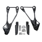 Black Rear Passenger Footpegs Footrest Bracket for Kawasaki Ninja ZX6R (2005–2008)