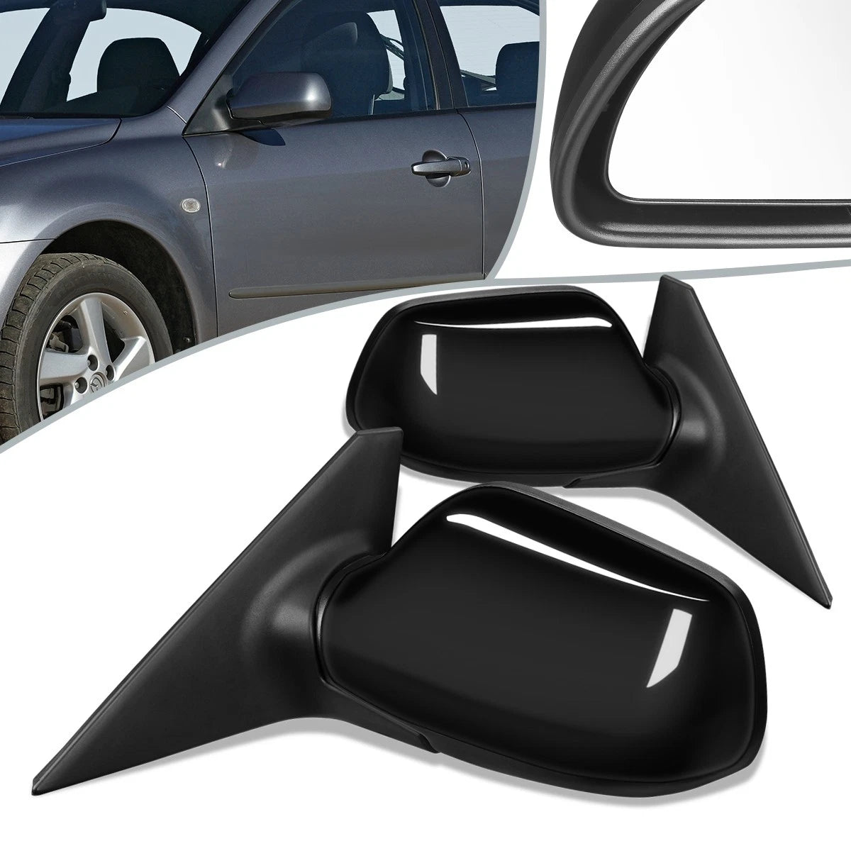 Pair Powered Heated Door Mirrors for Mazda Mazdaspeed 6 (2006–2007) MA1320144 MA1321144