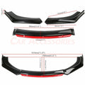 Front Bumper Lip Splitter Spoiler Side Skirts for Honda Civic Sedan (2016–2021)