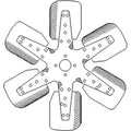 6 Blade Fan for Case IH 770, 870, A284, A301D (A-A173030)