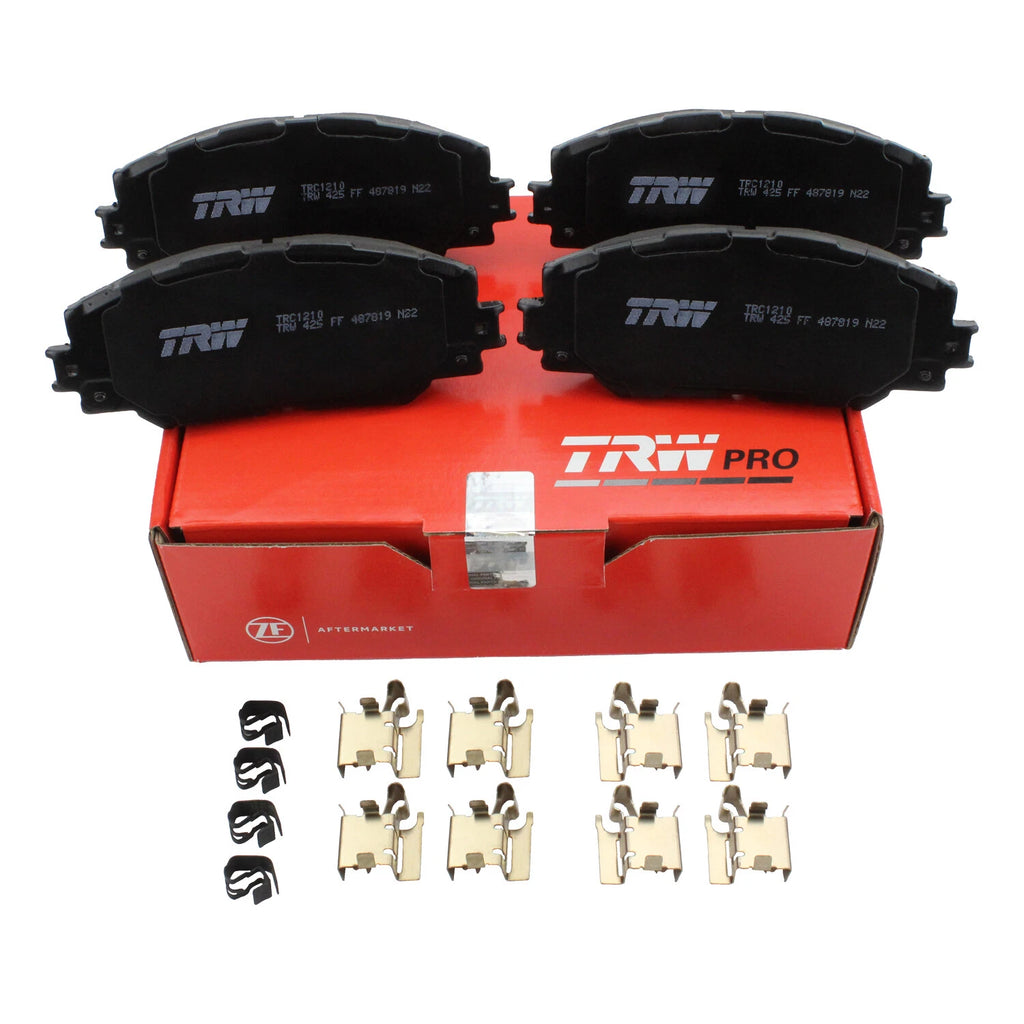 Set of 4 TRW Pro Front Ceramic Brake Pads for HS250h, Vibe, xB, xD, Corolla, Matrix, RAV4 (2009–2019)