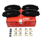 Set of 4 TRW Pro Front Ceramic Brake Pads for HS250h, Vibe, xB, xD, Corolla, Matrix, RAV4 (2009–2019)