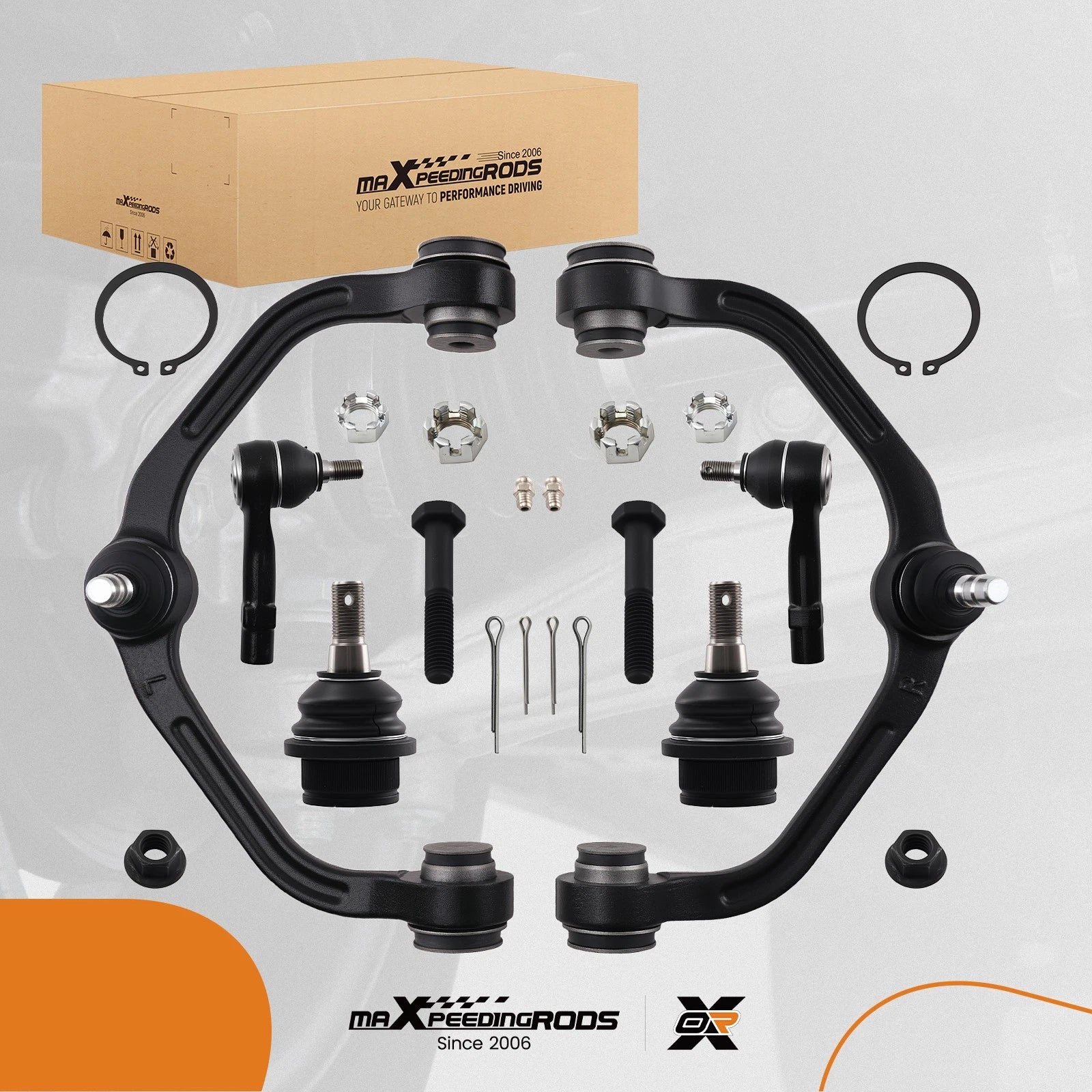Set of 6 Front Upper Control Arms for Ranger 2WD (1998–2011)
