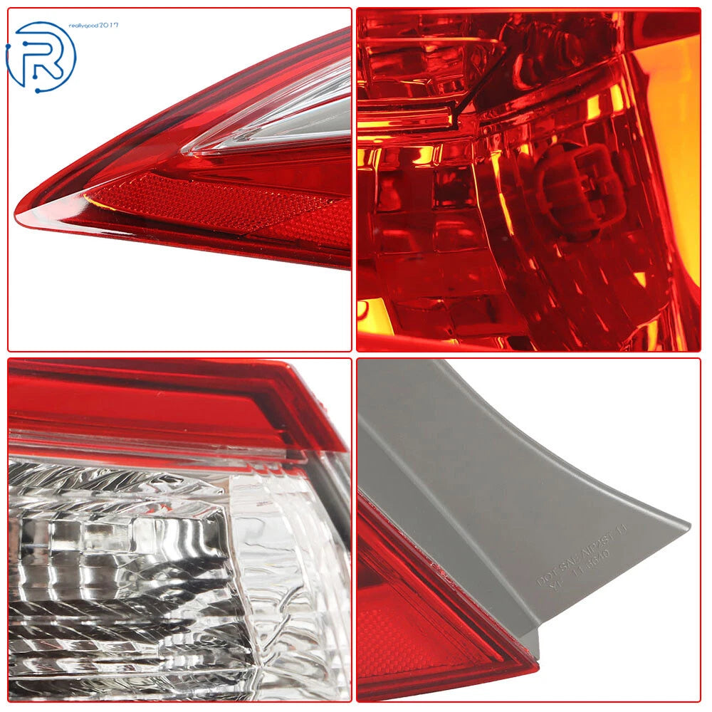 Set of 2 Red Rear Tail Lights for Toyota Corolla (2014-2016) Chrome