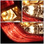 Left Side Taillight Assembly for Honda Civic Sedan (2016–2021) Chrome Red/Clear LED