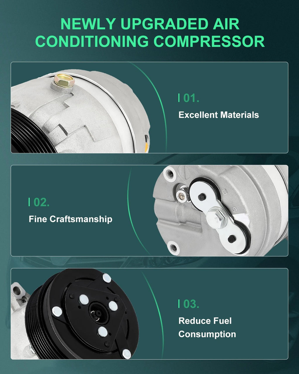 A/C Compressor for Buick LeSabre Oldsmobile 88 98 LSS Pontiac 3.8L (1996–2005)