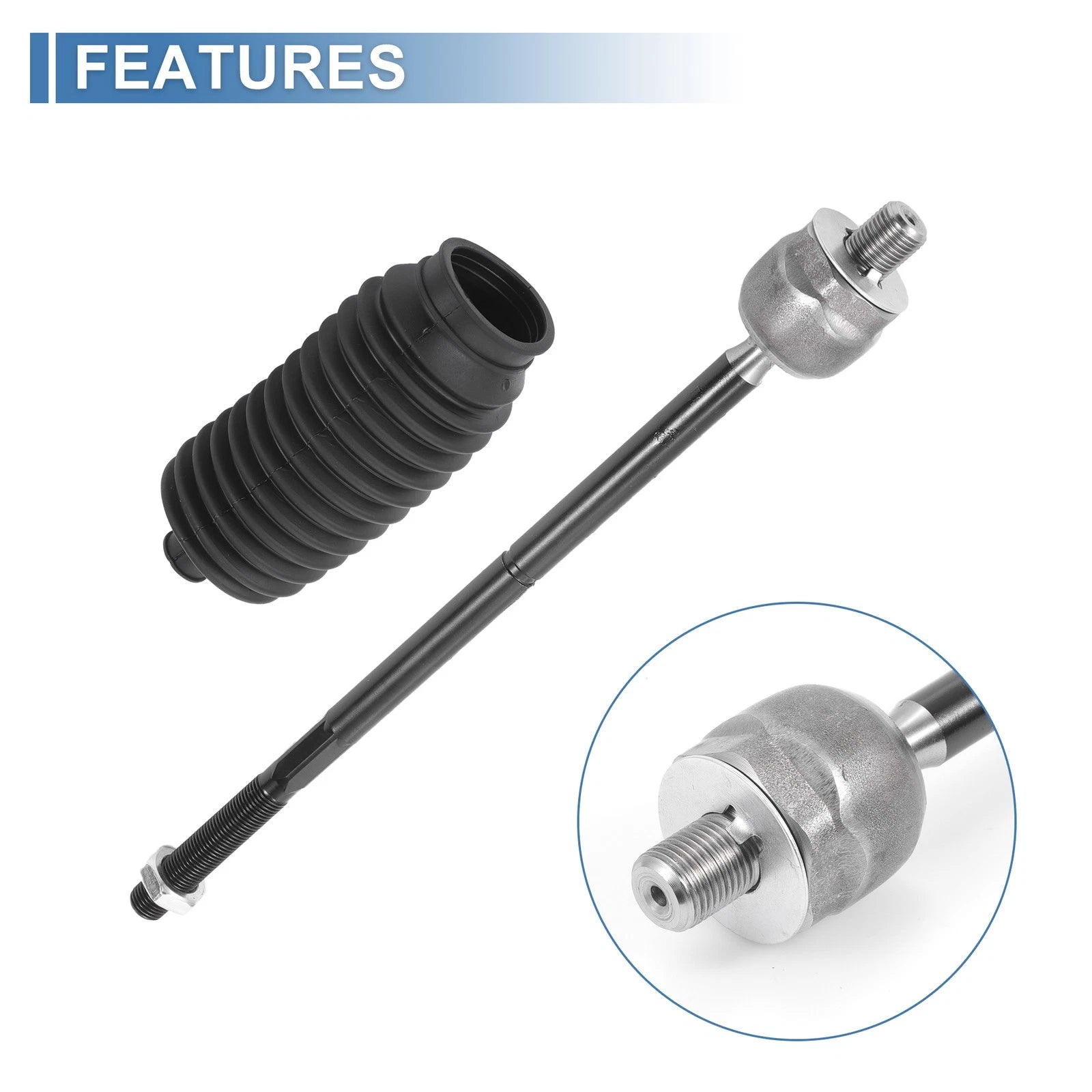 Set of 4 Front Inner Tie Rod End Links for Ford Mustang (2005–2010) No.EV80804