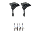 Set of 2 Ignition Coils & 4 Denso Platinum Spark Plugs for Lancer Mirage