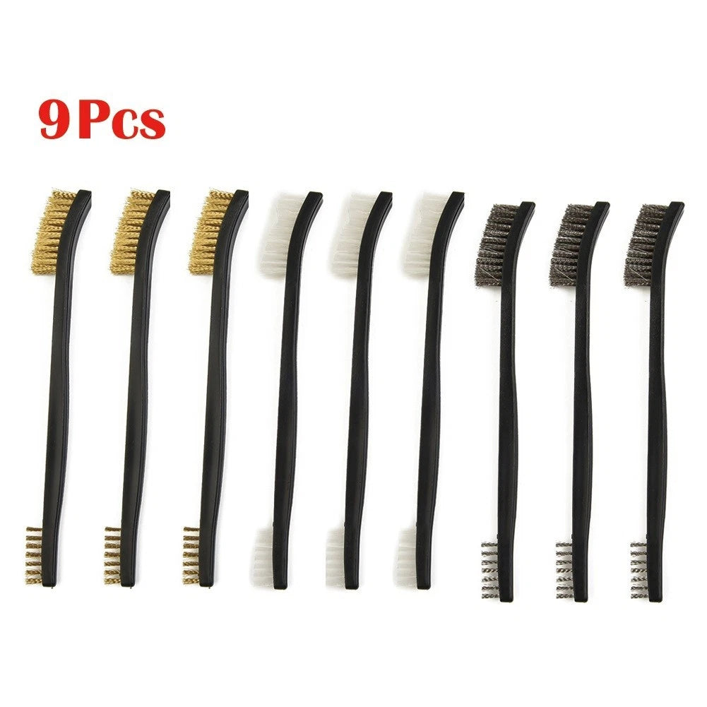 Wire Brushes Set of 4 for Automotive Paint Removal and Thread Cleaning