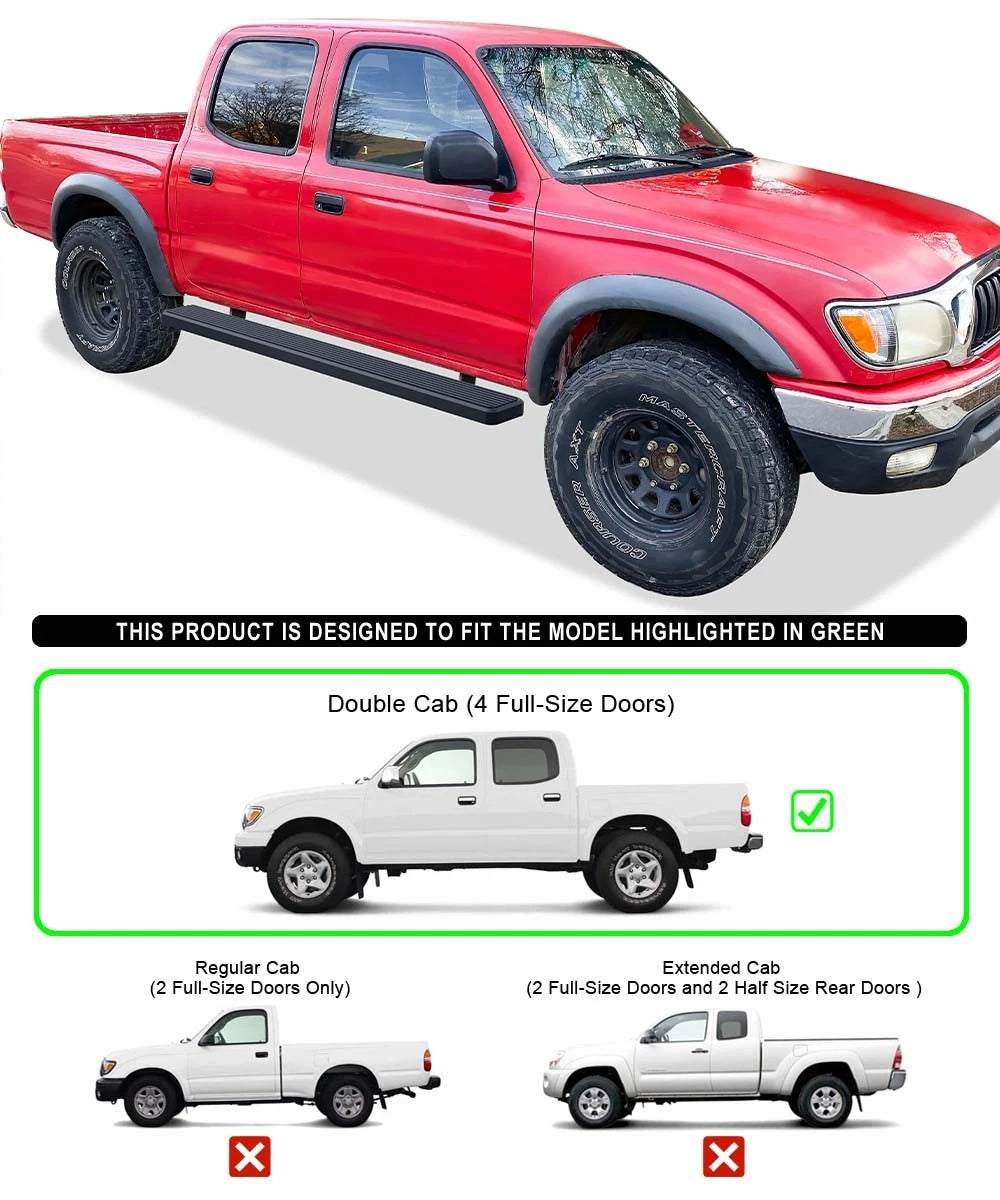 iBoard Running Boards for Toyota Tacoma Double Cab (2001-2004)