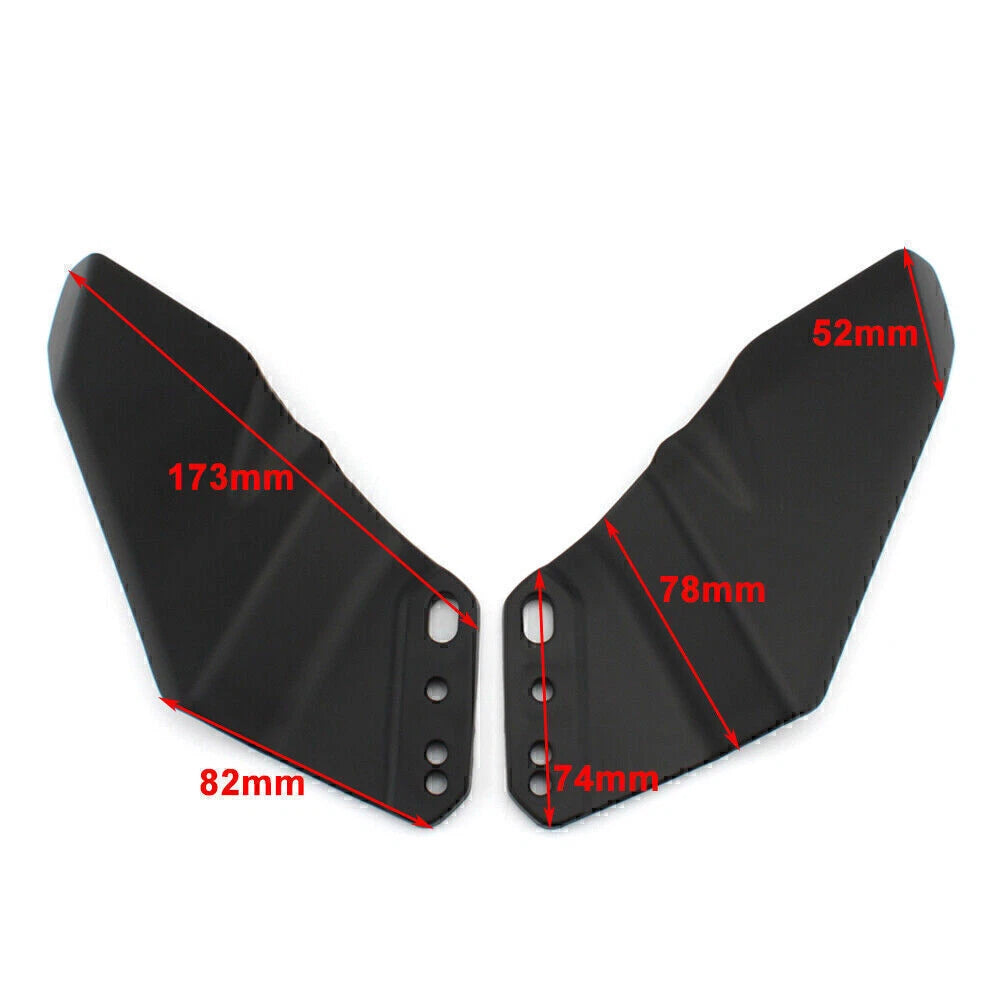Winglet Aerodynamic Wing Kit Spoiler for Kawasaki Honda (Universal) Matte Black