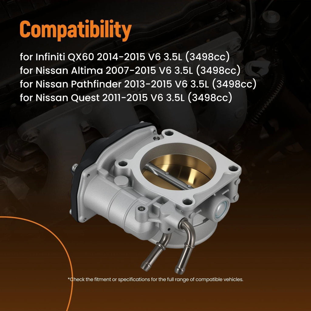 Throttle Body for Nissan Pathfinder Infiniti JX35 QX60 V6 3.5L (2013–2015) S20059